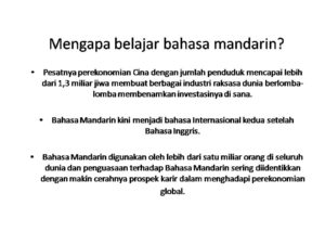 Pentingnya Belajar Bahasa Mandarin