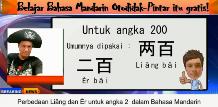 angka 2 dalam Bahasa Mandarin