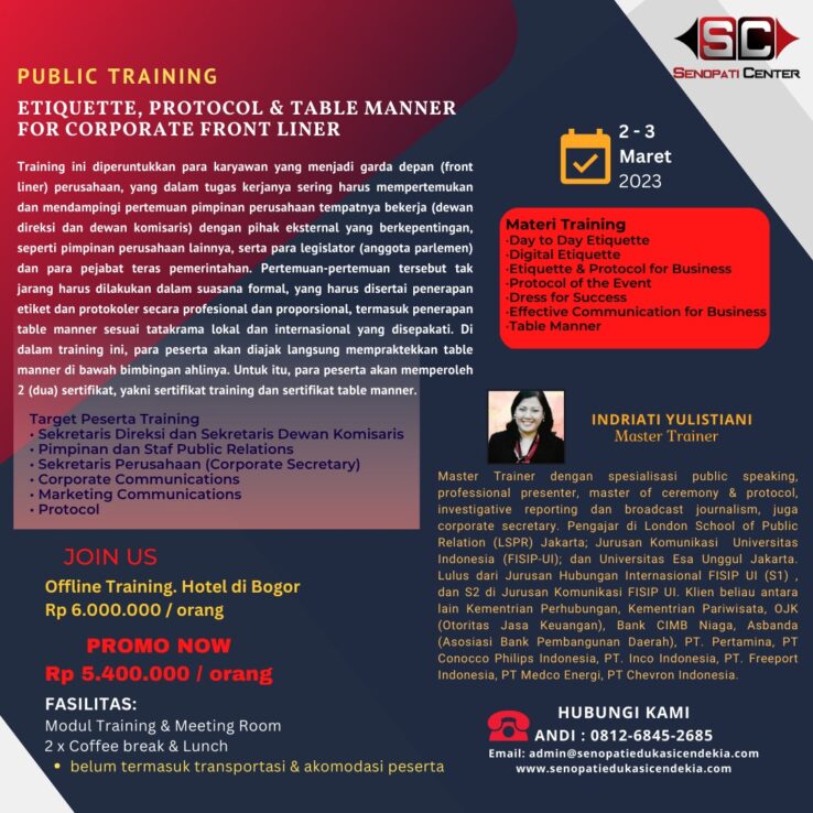 Training Senopati Public Relation Center